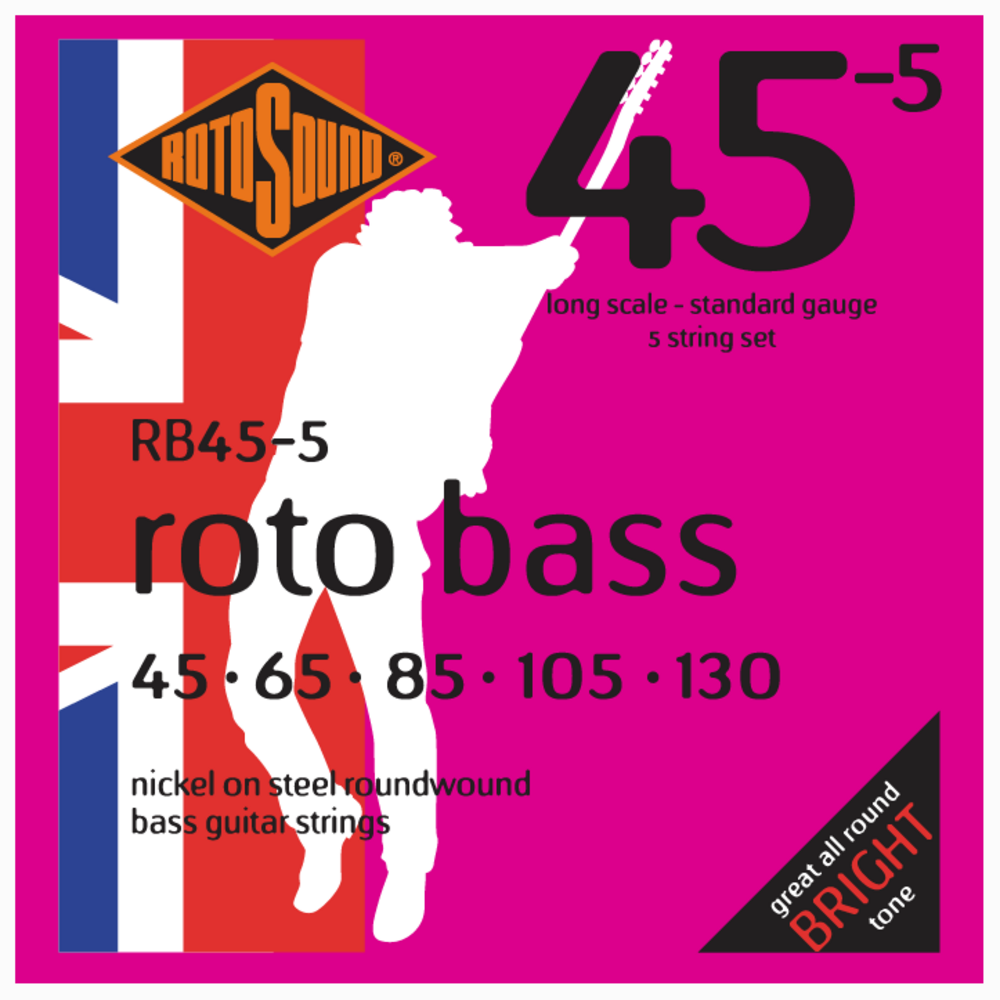 Комплект струн для 5-струнной бас-гитары 45-130 Rotosound RB45-5