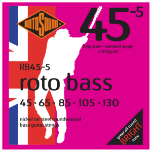 Комплект струн для 5-струнной бас-гитары 45-130 Rotosound RB45-5