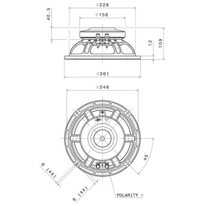 Динамик 10, 300Вт Faital Pro 10PR310-8