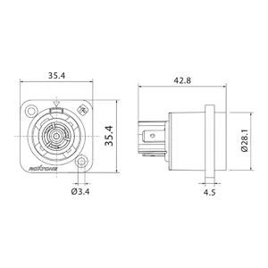 Терминал PowerCON Roxtone RAC3FPWP