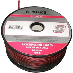 Кабель акустический с катушки двухжильный Sparks SP2025BC