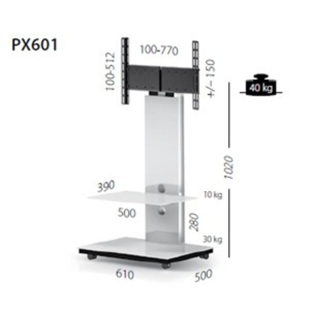Мобильный стенд для ТВ Spectral PX 601 SNG