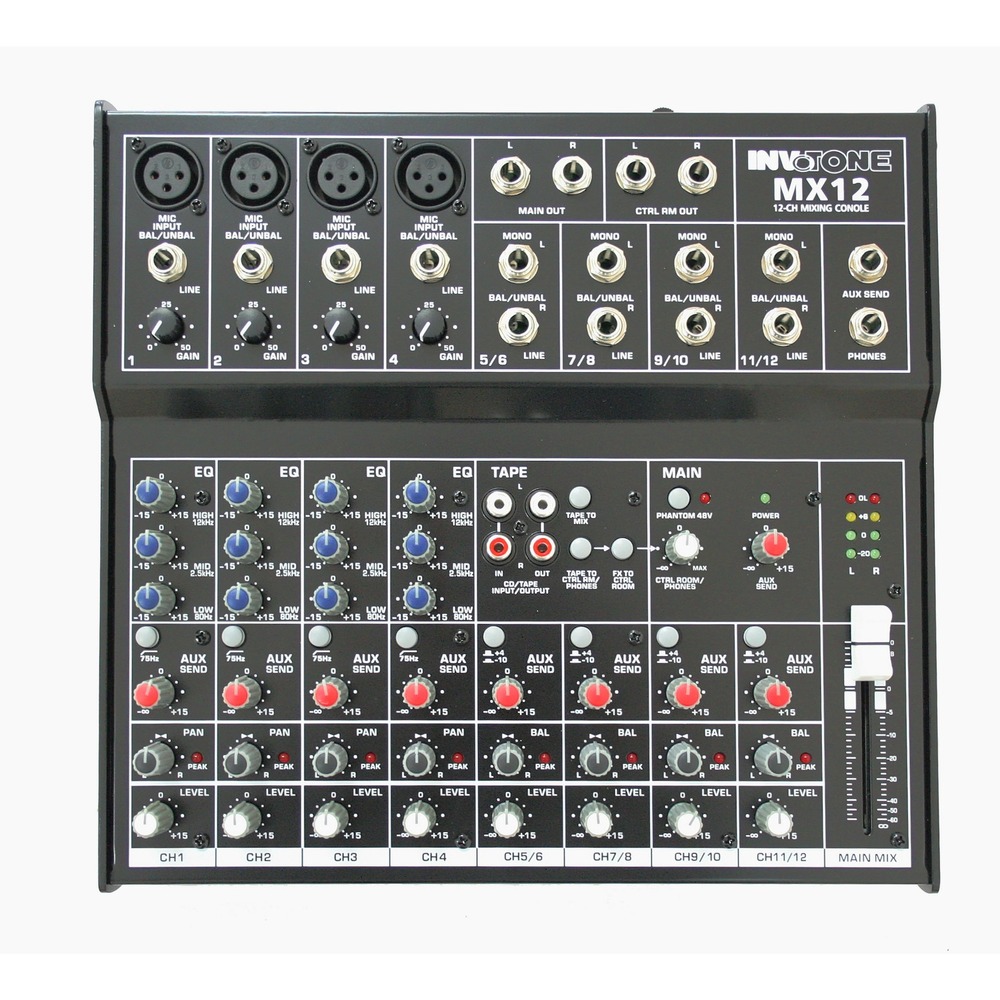 Аналоговый микшер Invotone MX12