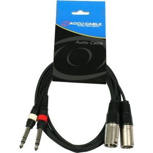 Кабель аудио 2xJack - 2xXLR American DJ AC-2J6S-2XM/3 3.0m