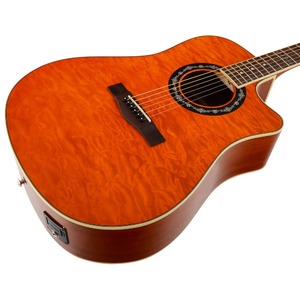Электроакустическая гитара Fender T-Bucket 300CE Amber Quilt Maple