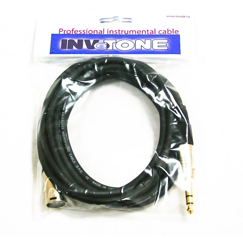 Кабель аудио 1xJack - 1xXLR Invotone ACM1003(S) RU 3.0m