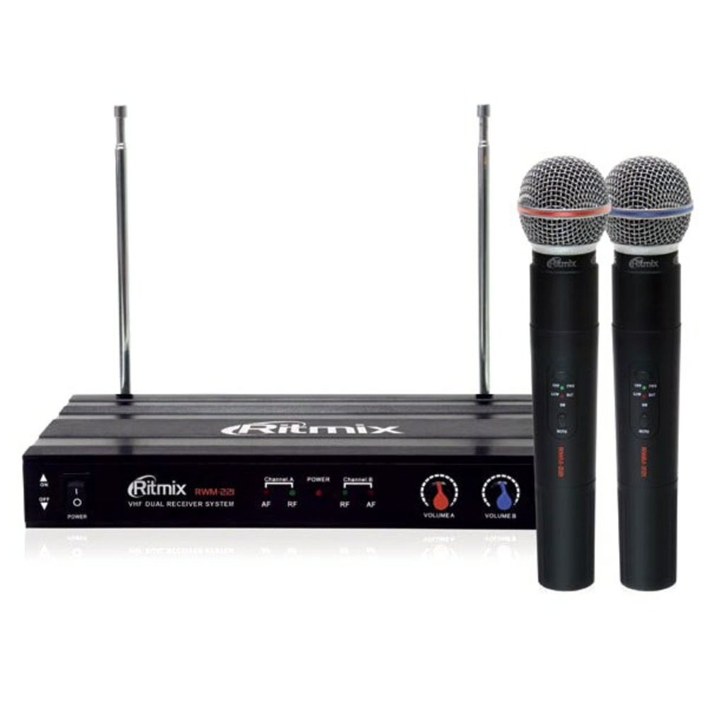 Радиосистема с ручным передатчиком Ritmix RWM-221 Black