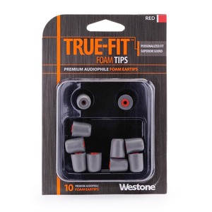 Сменные амбушюры Westone 62802 True-Fit Foam Tips Red (10 pack)